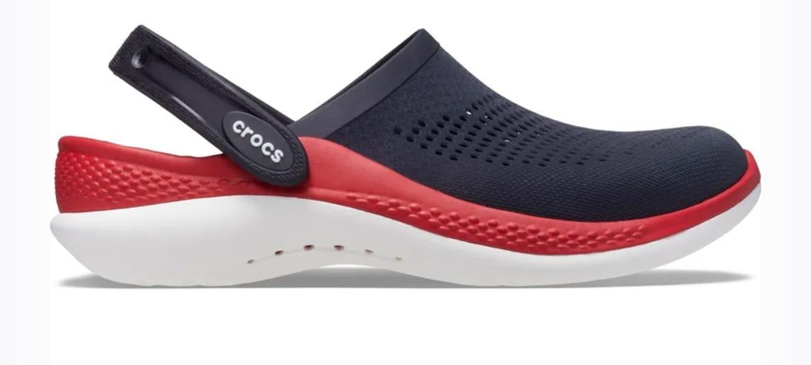 LiteRide™ Crocs Clog – Navy, Red & White | Lightweight Athletic Comfort