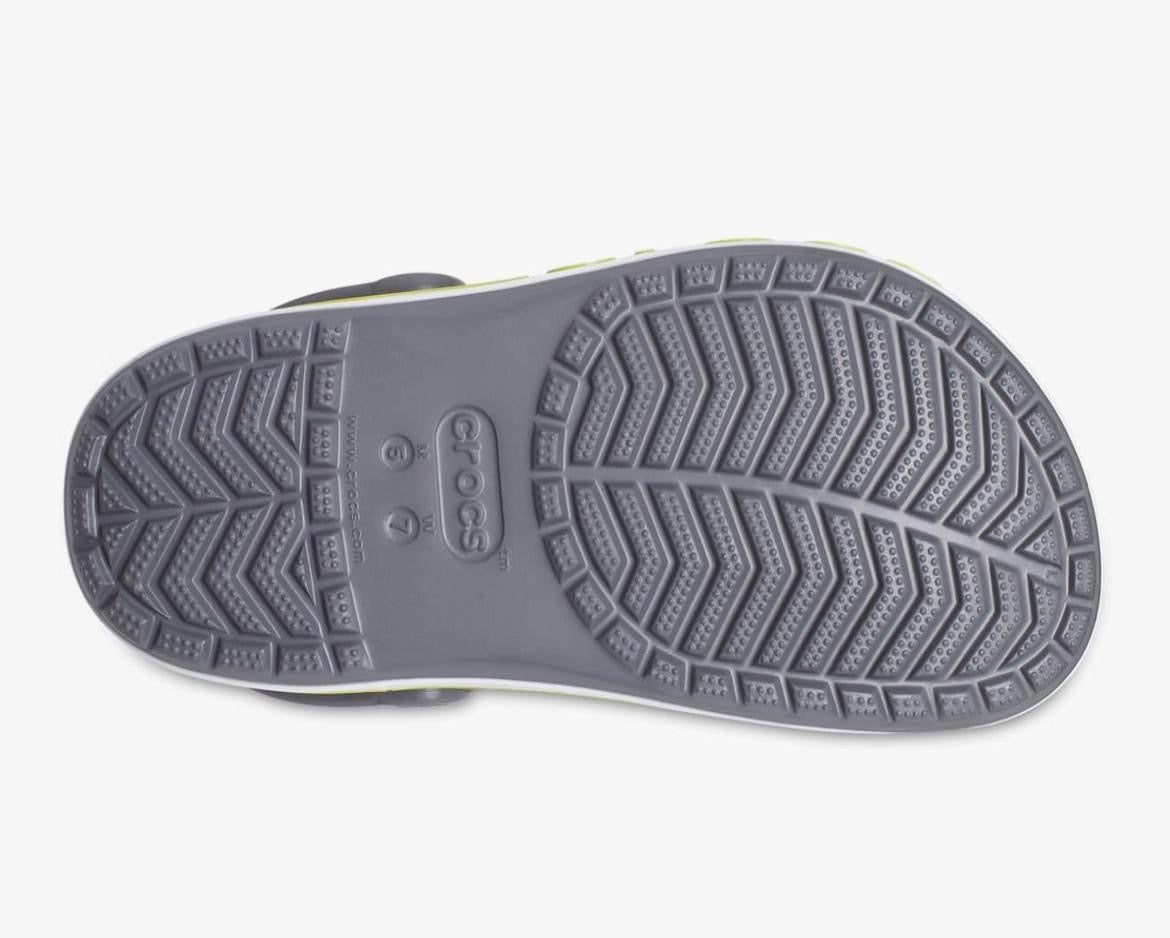 Classic Crocs BAE Platform Clogs – Charcoal Grey with Neon Green Accents