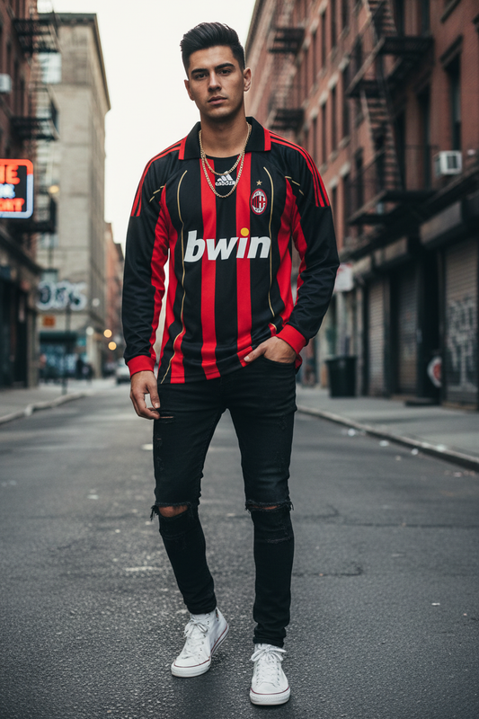 AC Milan Home Retro Jersey – Front view urban