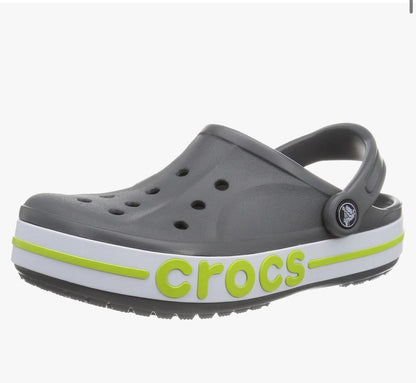 Classic Crocs BAE Platform Clogs – Charcoal Grey with Neon Green Accents