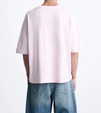 ZARA Men’s Pink T-Shirt with Graphic Butterfly Print