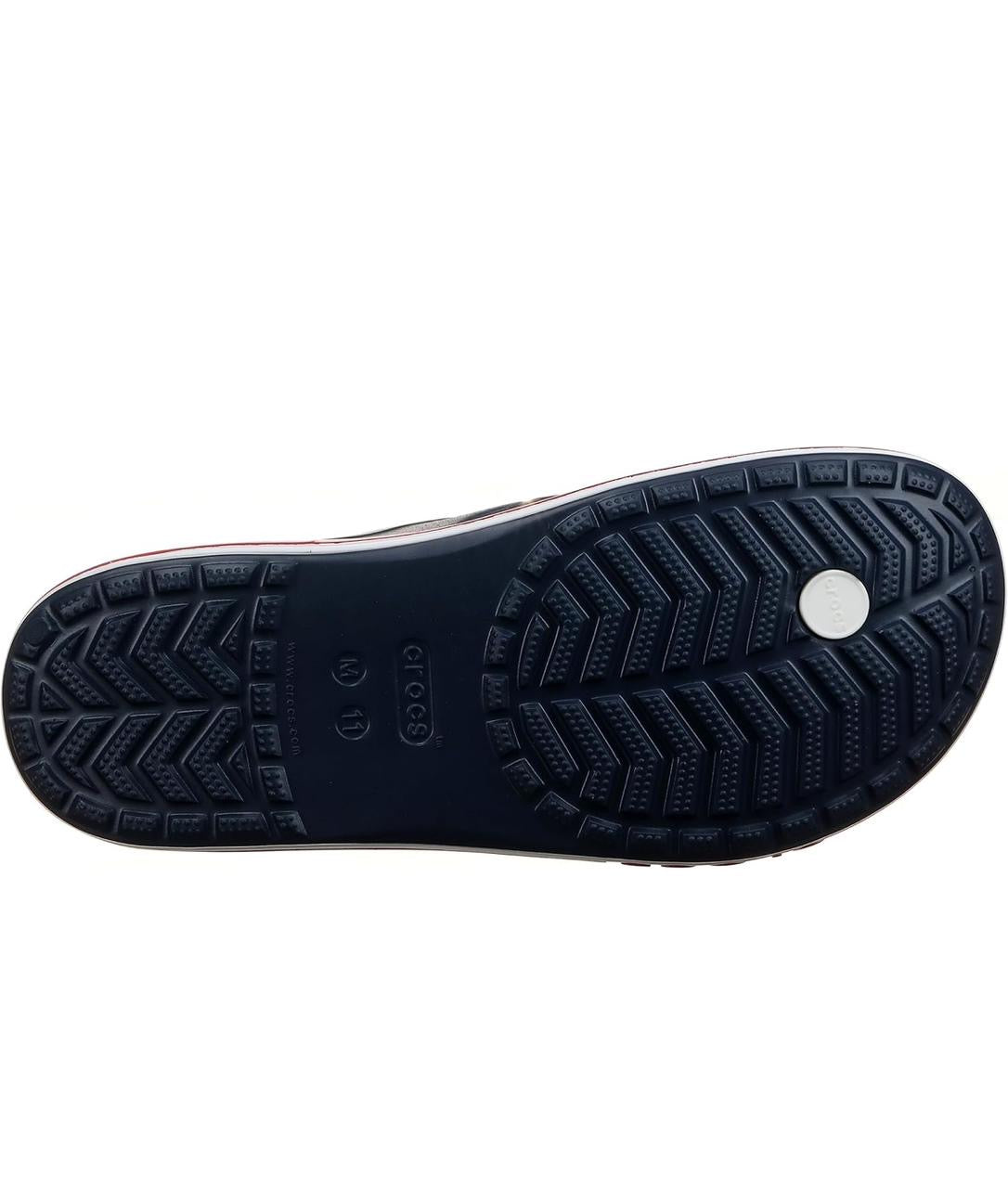 Crocs Crocband Flip Flops – Navy/White/Red | Lightweight & Comfortable Sandals