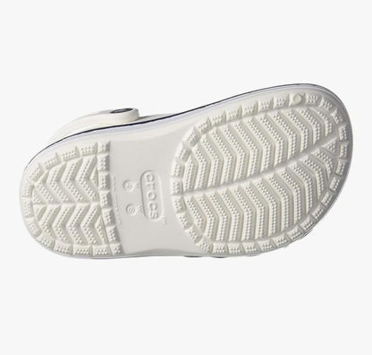 Classic Crocs BAE Platform Clogs – White with Navy Detailing