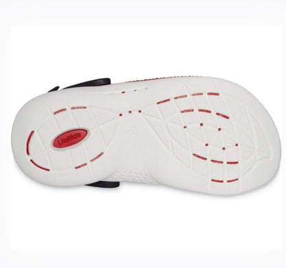 LiteRide™ Crocs Clog – Navy, Red & White | Lightweight Athletic Comfort