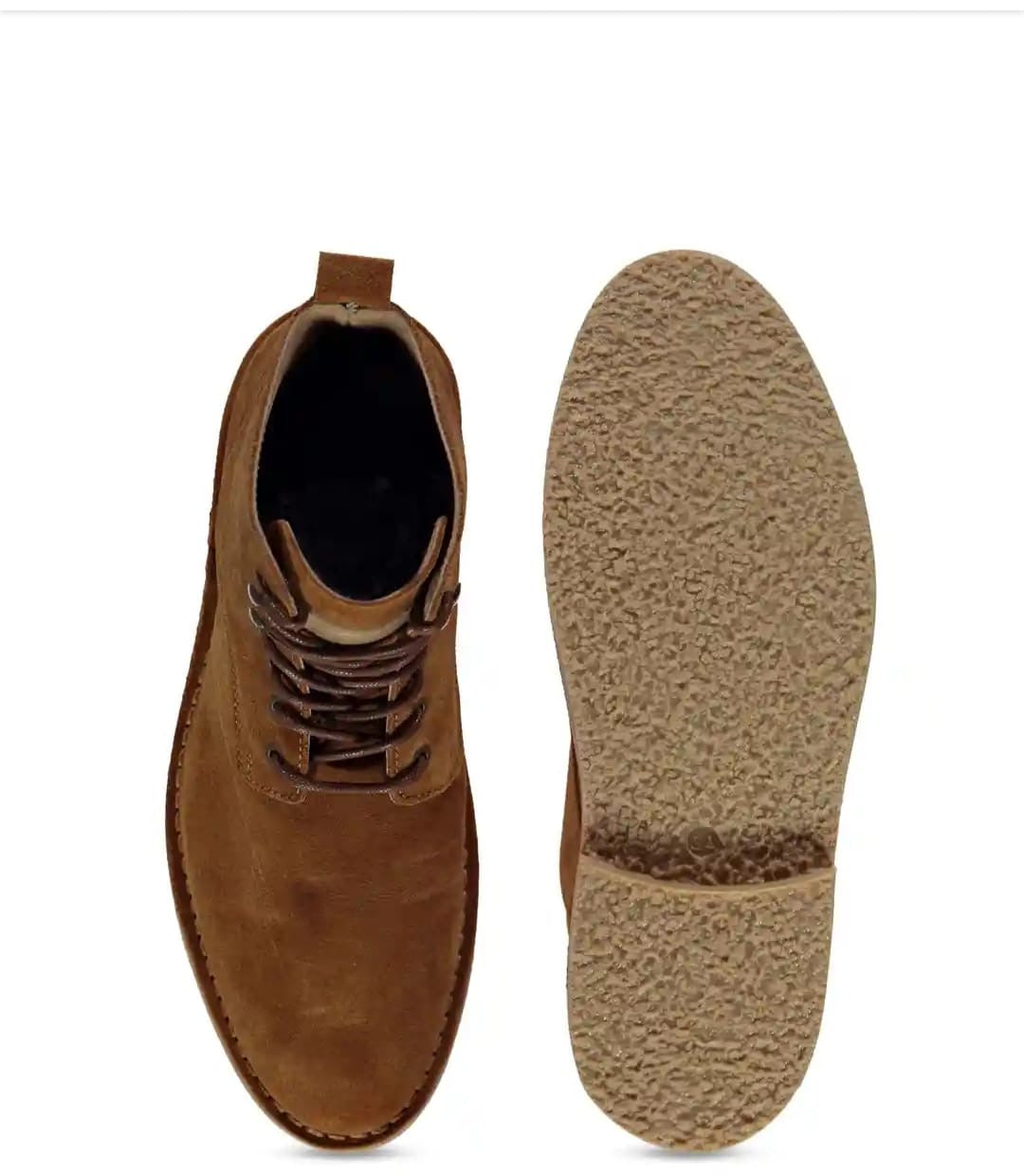 ZARA Men’s Suede Lace-Up Boots – Brown