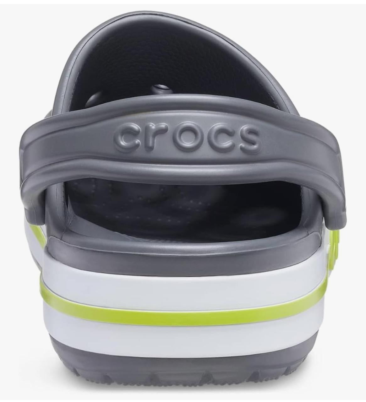 Classic Crocs BAE Platform Clogs – Charcoal Grey with Neon Green Accents
