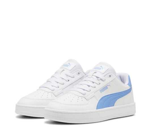 PUMA Smash v2 Sneakers – White & Sky Blue Classic Court Style