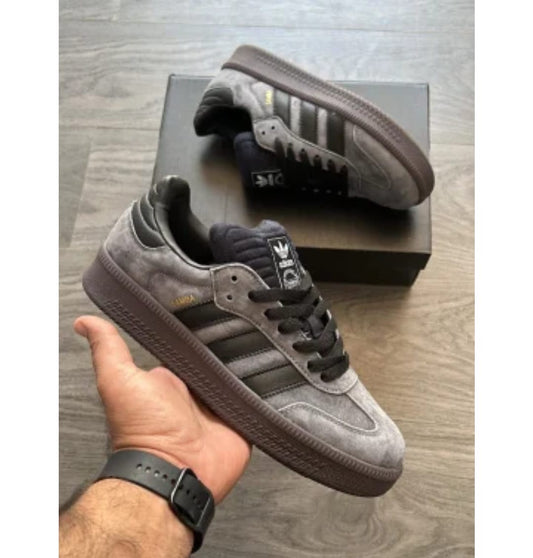 Adidas Originals Samba Suede Sneakers – Grey & Black
