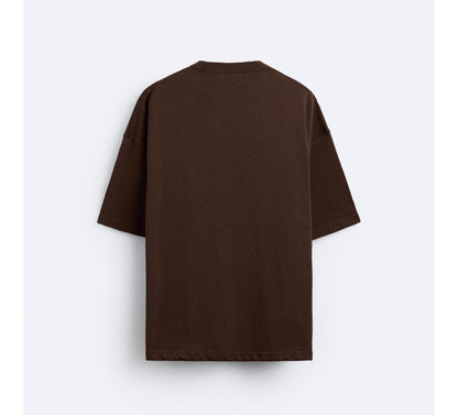 ZARA Men’s Brown Oversized T-Shirt with Horse Print