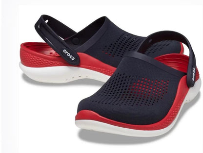 LiteRide™ Crocs Clog – Navy, Red & White | Lightweight Athletic Comfort