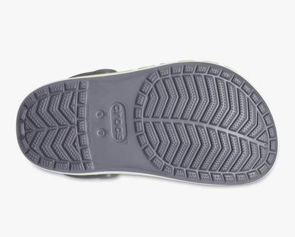 Classic Crocs BAE Platform Clogs – Charcoal Grey with Neon Green Accents