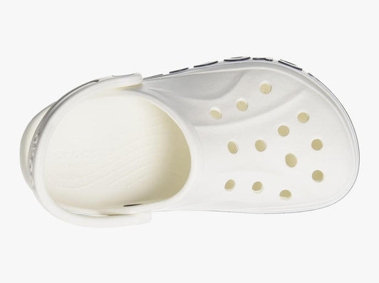 Classic Crocs BAE Platform Clogs – White with Navy Detailing