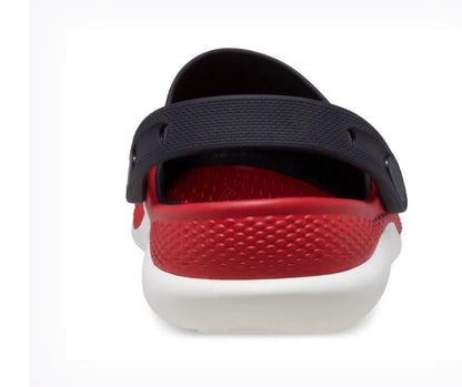 LiteRide™ Crocs Clog – Navy, Red & White | Lightweight Athletic Comfort