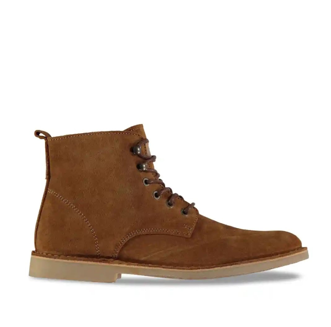 ZARA Men’s Suede Lace-Up Boots – Brown
