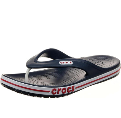 Crocs Crocband Flip Flops – Navy/White/Red | Lightweight & Comfortable Sandals