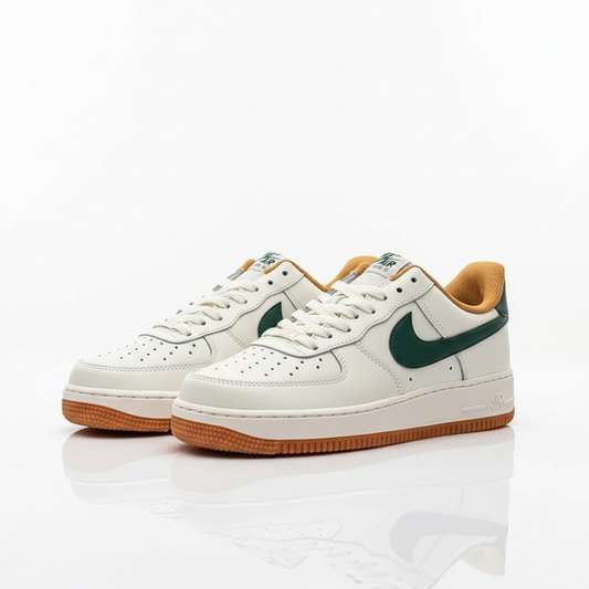 Air Force 1 White Green Orange - Side View