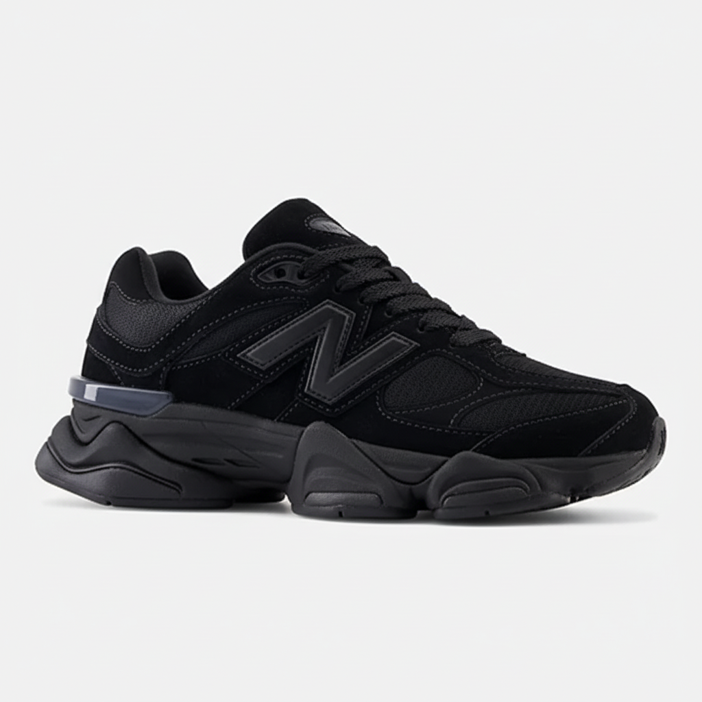 All-Black Chunky Sneakers - Premium Athletic Footwear