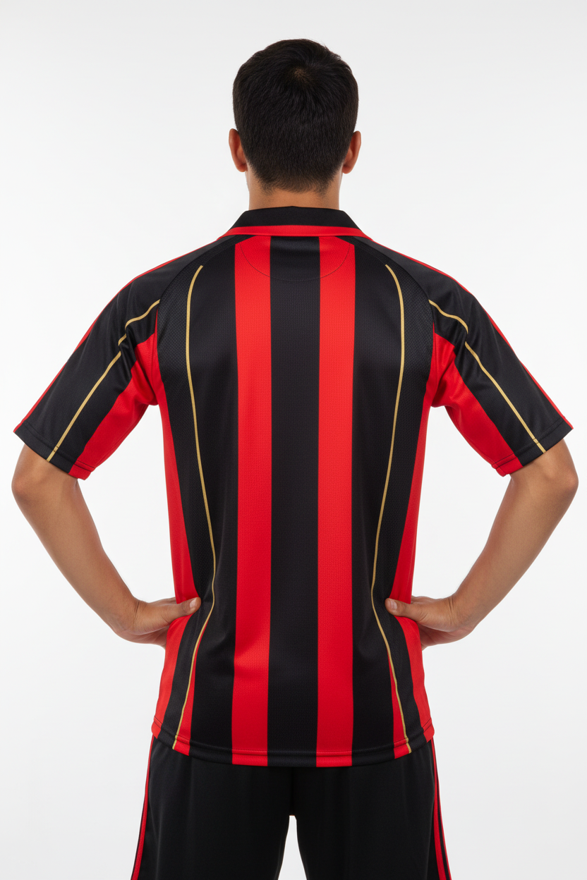 AC Milan Retro Jersey – Back view studio