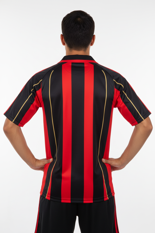 AC Milan Retro Jersey – Back view studio