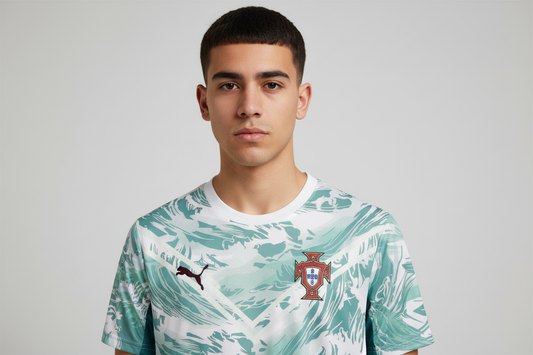 Portugal Away Jersey – Studio close-up detail