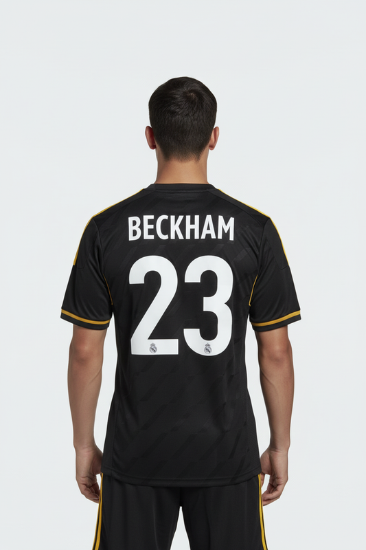 Real Madrid Retro Jersey – Back view studio