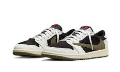 travis scott Black White Olive Low-Top Sneaker